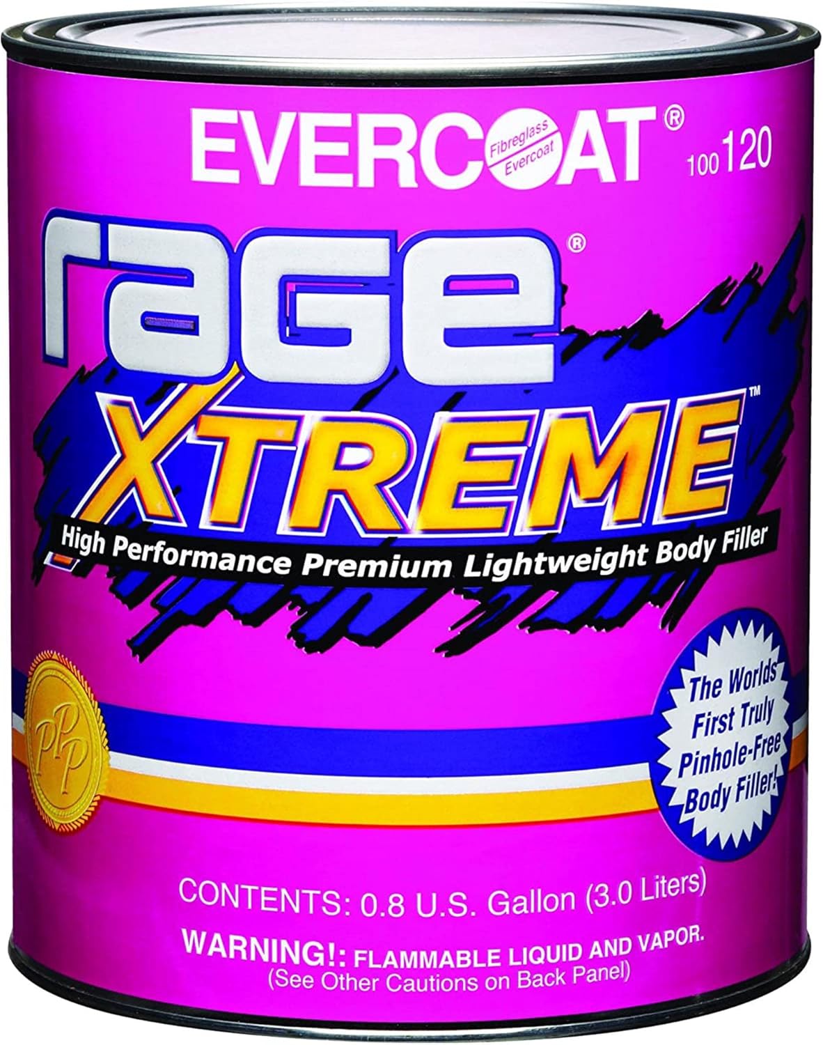 Evercoat Rage Xtreme - High Performance Premium Lightweight Pinhole-Free Body Filler - 128 Fl Oz