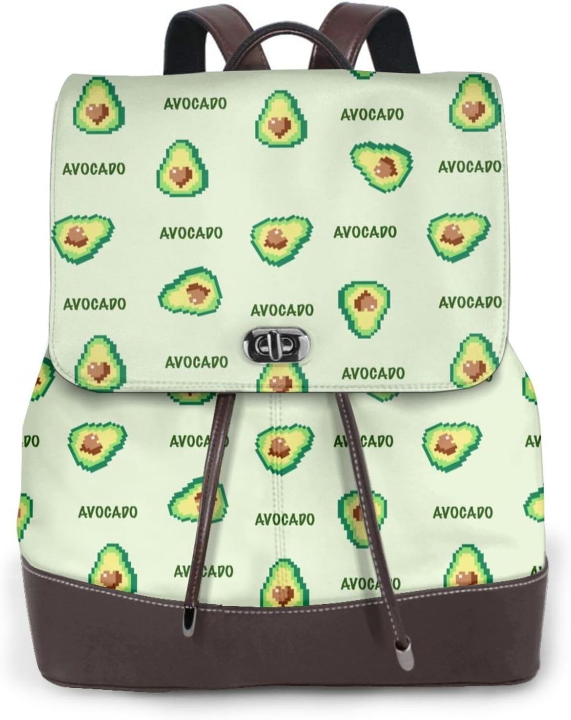 Green Avocado (2) for Womens Backpack Purse Microfiber PU Anti-theft Large Fashion Designer Travel Bag Ladies Shoulder Bags