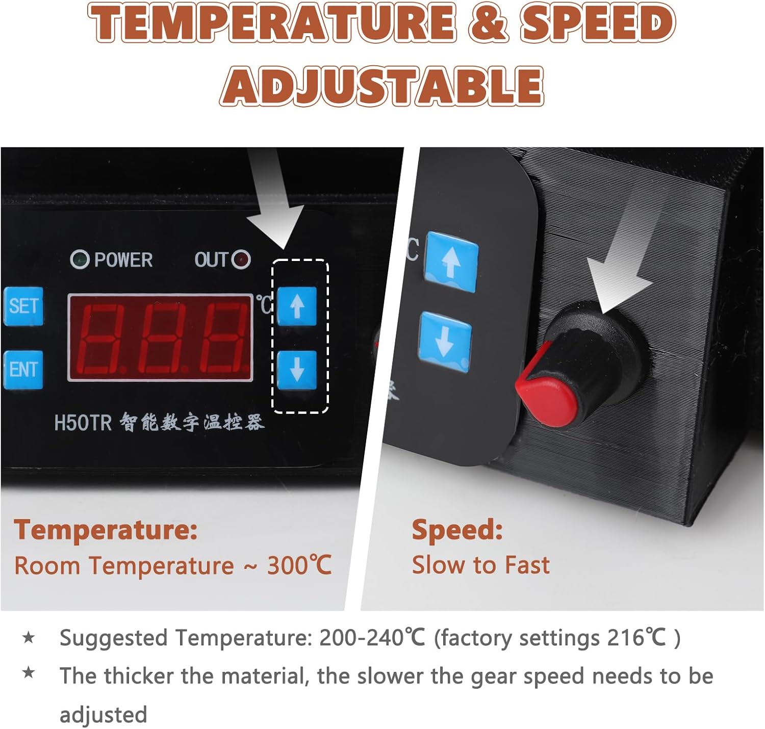 3D Printing Filament Making Machine, Desktop 3D Printer Extruder Filament Maker with Digital Display, Temperature/Speed Adjustable, Recycling PET Plastic Bottle into 3D Printing Filament (Red)