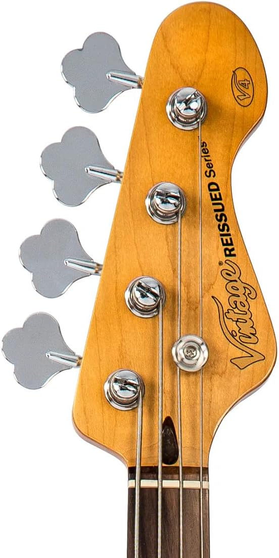 VINTAGE V4 BASS GUITAR - ROCKER BLACK