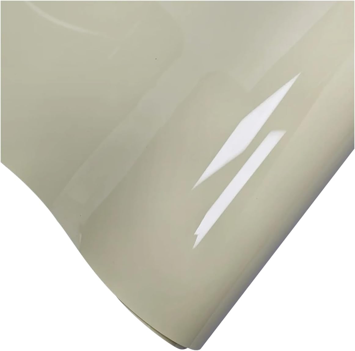 Car Vinyl Wrap Film, 5ftX59ft High Gloss Self Adhesive PVC Car Decals with Air Release Bubble Free for Vehicle Interior Exterior Decoration, Khaki