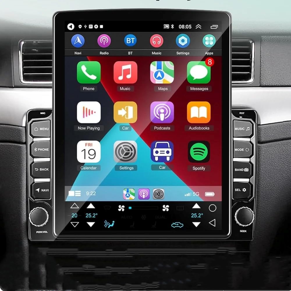 4GB+64GB Car Radio for Toyota Land Cruiser 2004,9.7 inch IPS Touchscreen Android 13 Double Din Car Stereo with Wireless Carplay & Android Auto,GPS Navigation & Bluetooth Backup Camera SWC FM