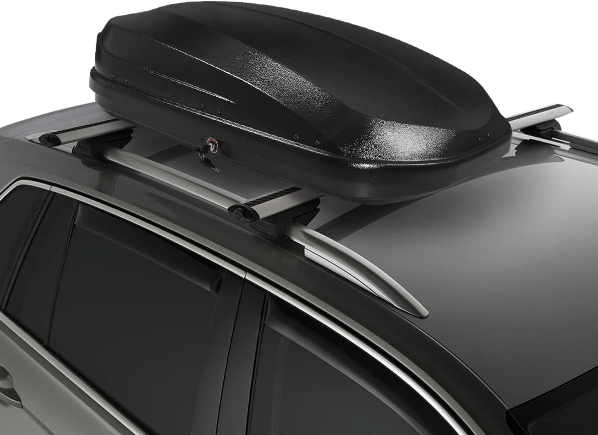 DNA Motoring PT-ZTL-8293-BK Universal Heavy Duty Roof Storage Box Rooftop Cargo Carrier Luggage Case w/Keys,12.7 cu. ft. / 360L