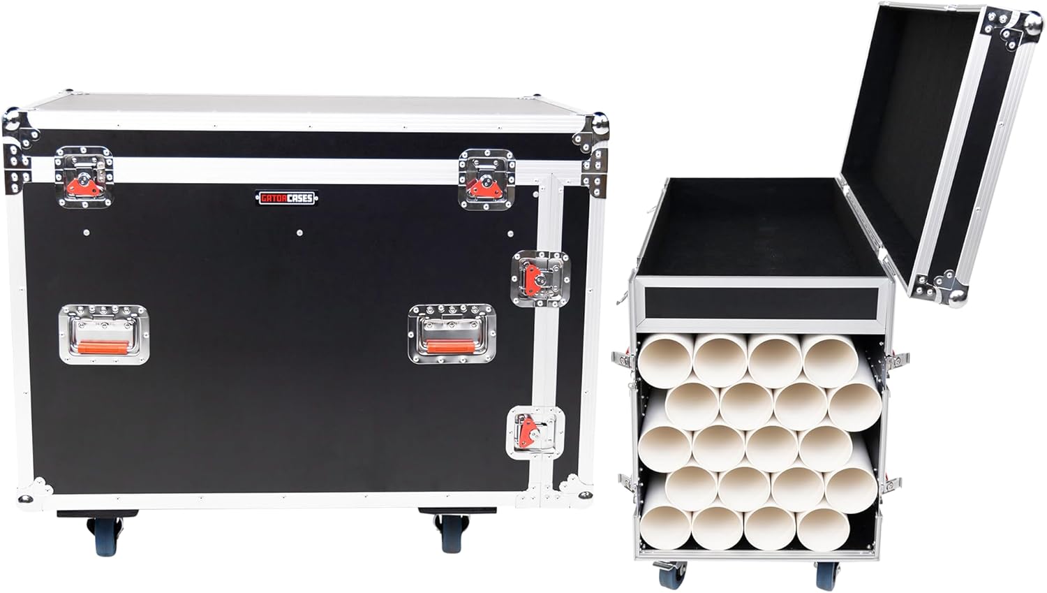 Gator Cases G-TOUR Microphone Stand Transport Flight Case; Holds 20 Mic Stands (GTOUR-MICSTAND-20)