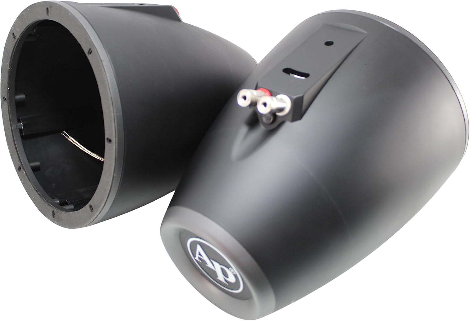 Audiopipe APMP-800ETW 8-Inch Compact Multi Purpose Directional Stereo Speaker Enclosure for Car Audio, Marine, UTV, and ATV Sound System, Black (Pair)