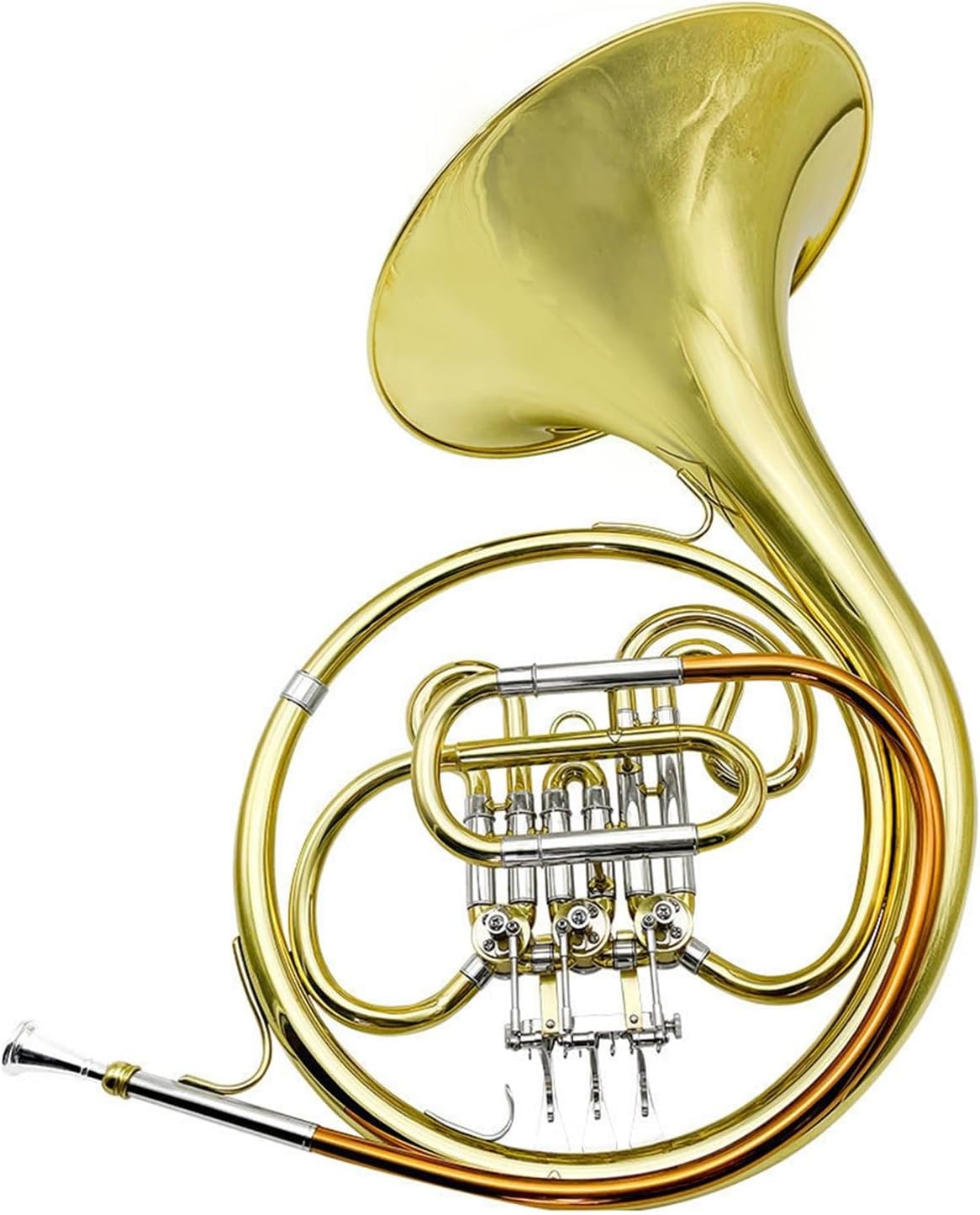 French Horn B flat 3 key single row Brass instrument beginner practice