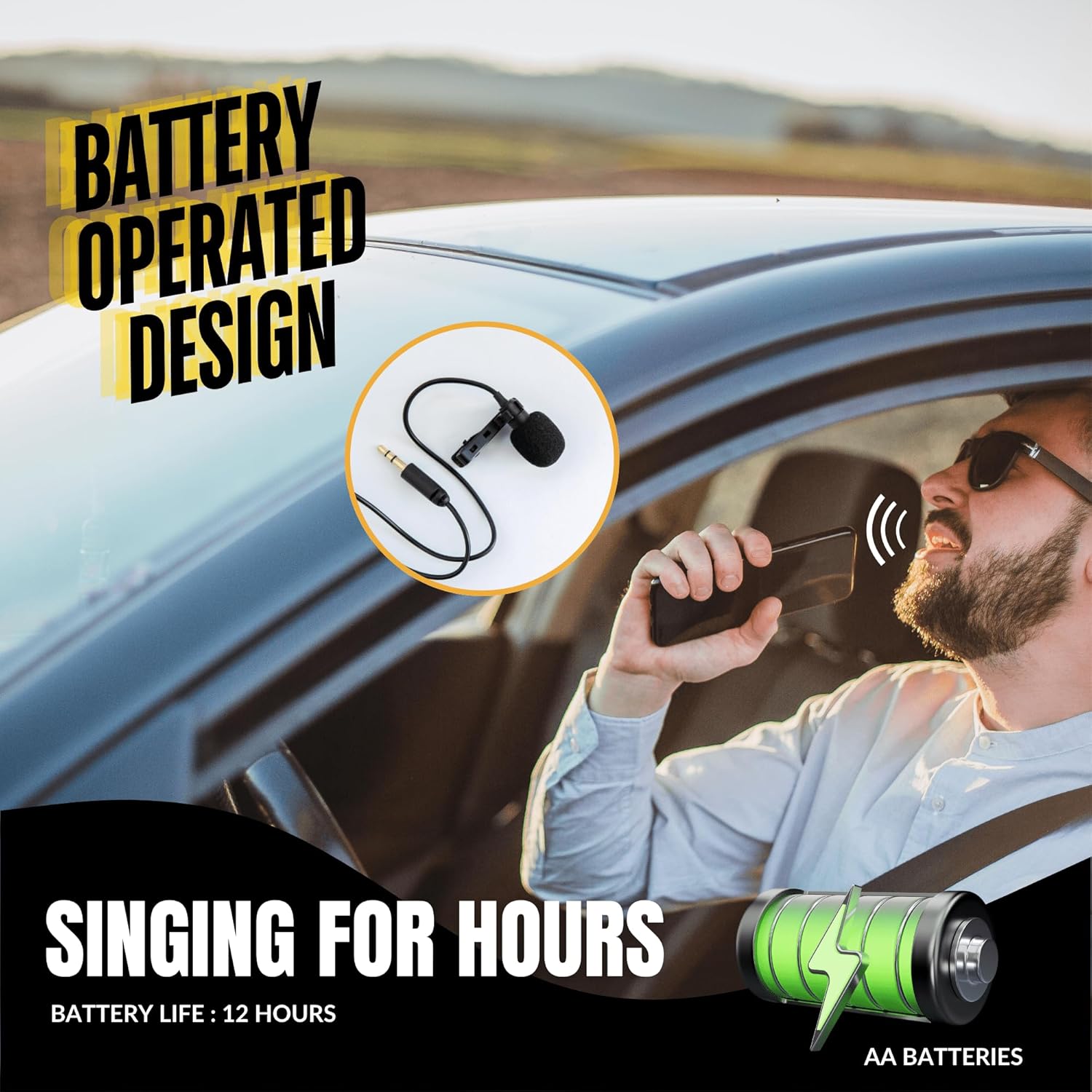 MUSYSIC 2-Channel Professional Wireless VHF Microphone System with Handheld & Lapel/Lavalier Headset for Church, Party, Meetings, Conference, Karaoke