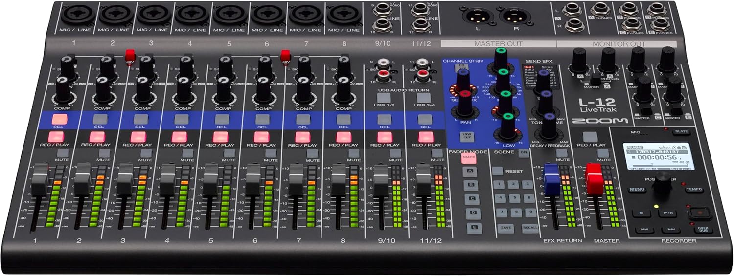 Zoom L-12 -Channel Mixer - Powered