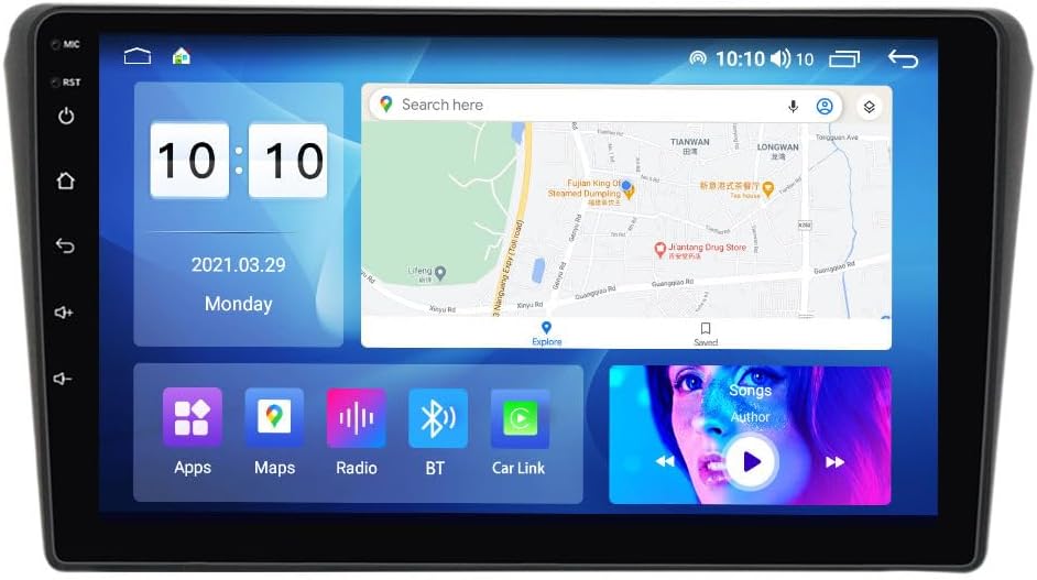 Android Car Stereo for Toyota Avensis 2002-2008 Black,9 inch IPS Touchscreen with Upgrade Wireless CarPlay & Android Auto,WiFi/GPS,Support SWC and Subwoofer,4-Core 1+32G