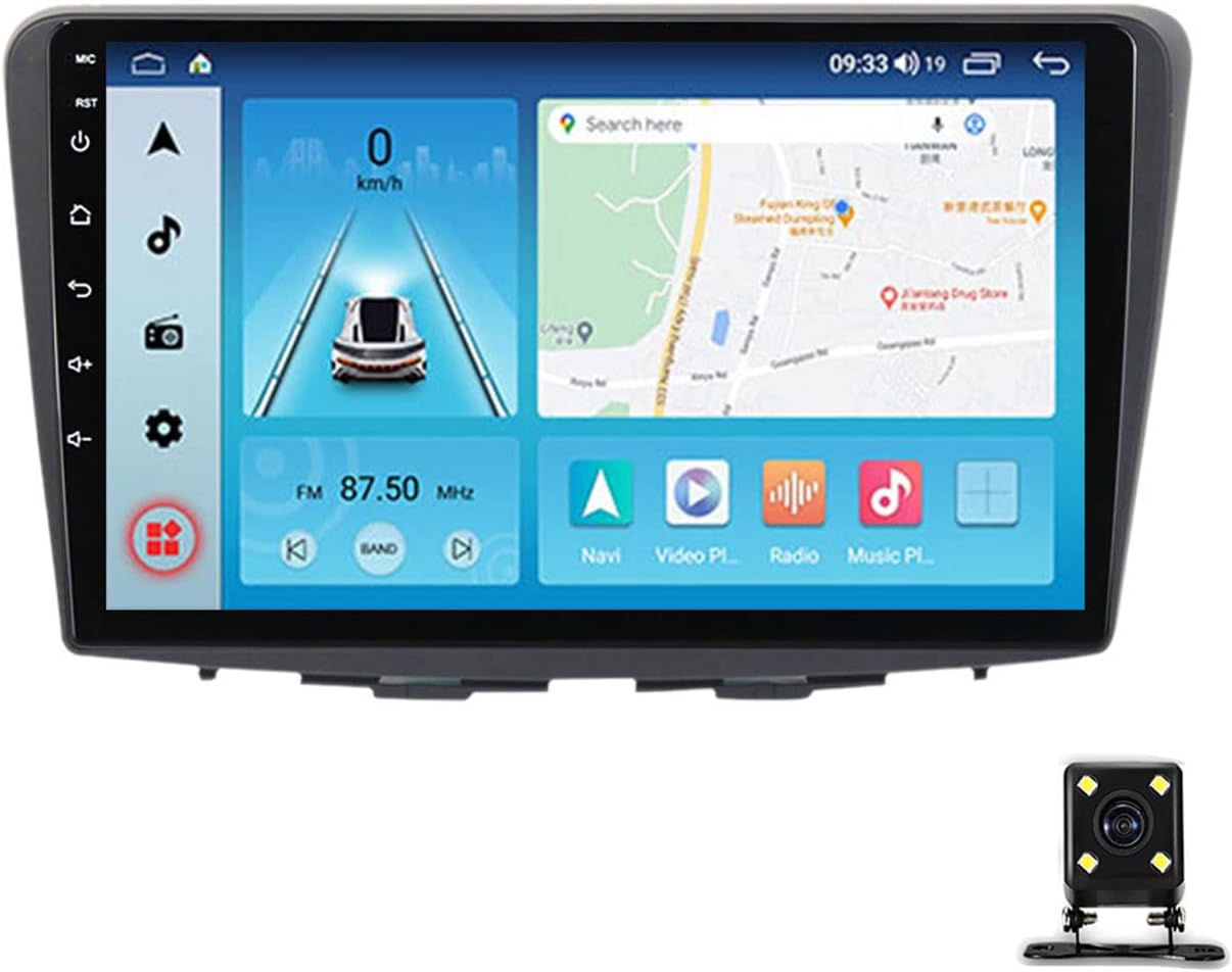 Double Din Car Stereo Radio Compatible with Mirror Link/Carplay/Android Auto, 9-Inch Touchscreen for Suzuki Baleno 2015~2022 Support Steering Wheel Control, DSP, FM Car Radio