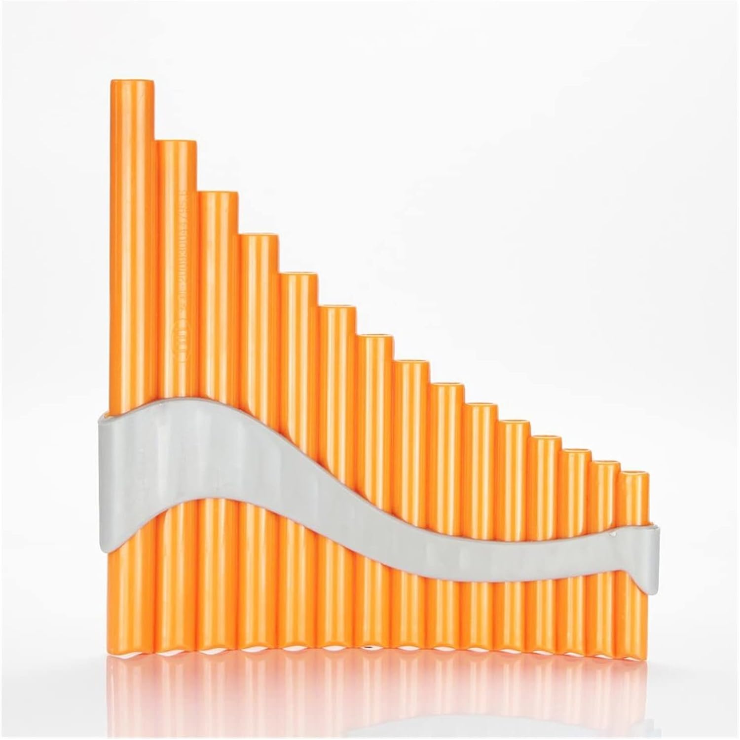 15 Pipes Panpipes G Key Beginners ABS Plastic Panflute Professional Pan Pipe Woodwind Musical Instrument (Color : Orange Left Hand)