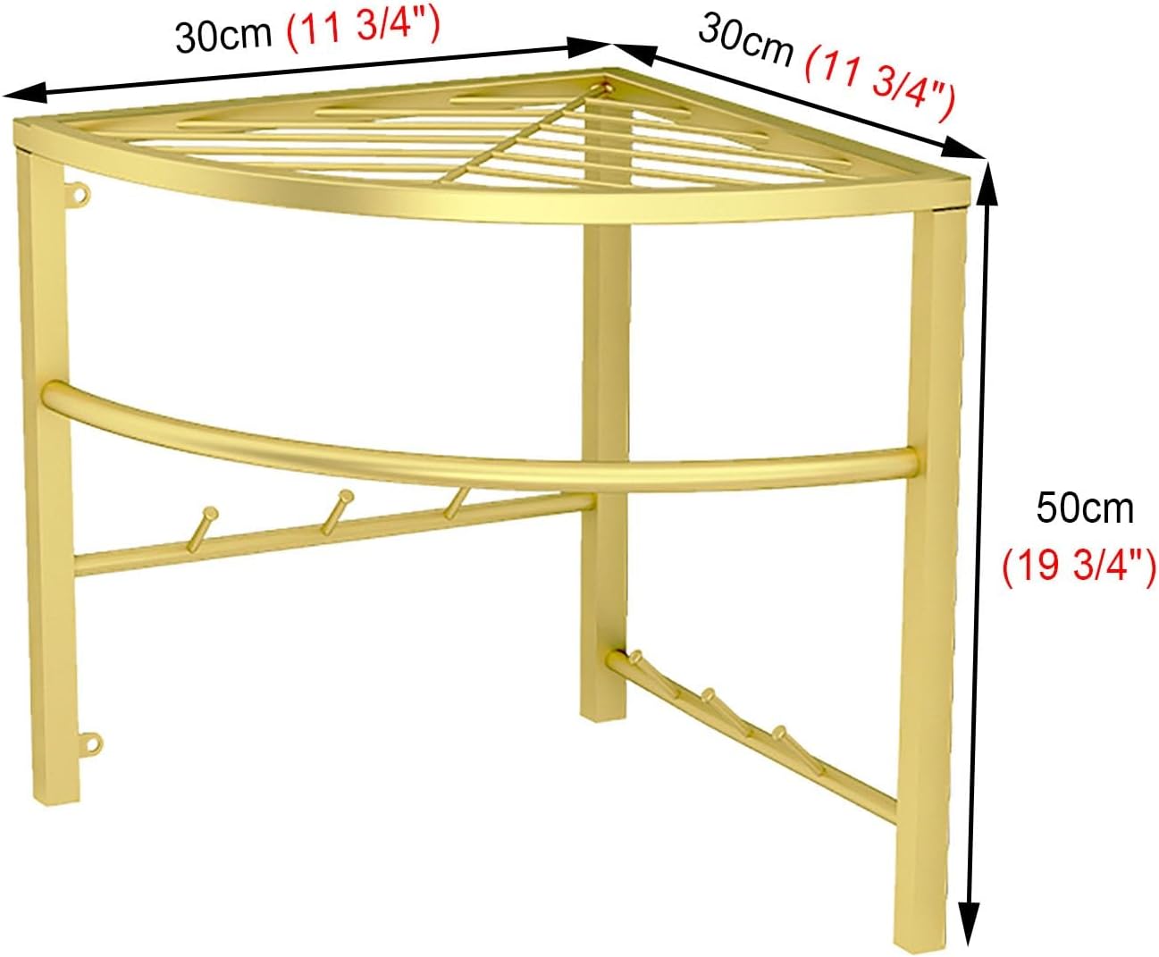 Closet Rod Curved Metal Wardrobe Corner Hanger, Wall Mount Clothes Drying Rack for Corner, Perfect for Cloakroom and Laundry Organization