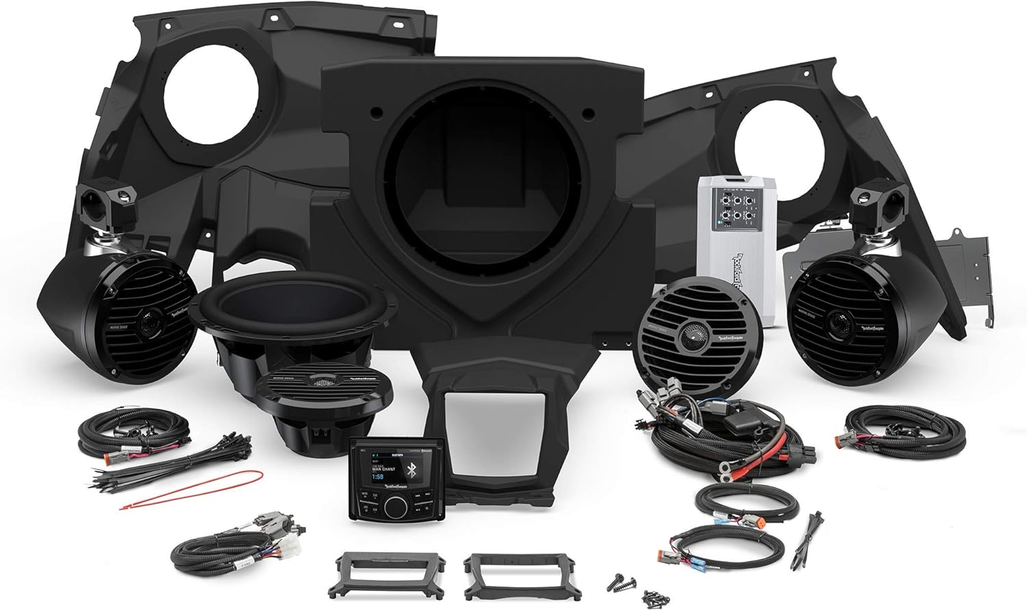 Rockford Fosgate X317-STAGE4 400 Watt Stereo, Front Speaker, Subwoofer & Rear Speaker Kit for Maverick X3 Models (2017-2020)