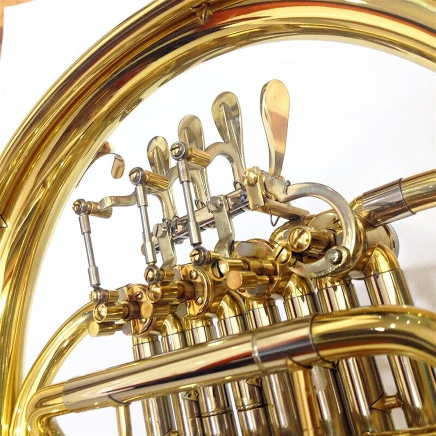 Brass French Horn French Horn Instrument B Flat Mouth Single Four-button B Flat/F Double French Horn(Single)