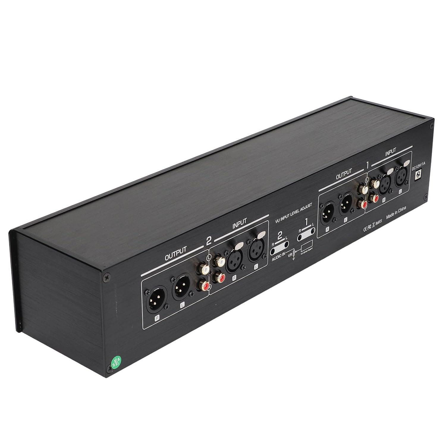 4 Way VU Meter 3 Gain DC 12V 1A Power Off Data Storage Analog Sound Level Meter for Audio Equipment