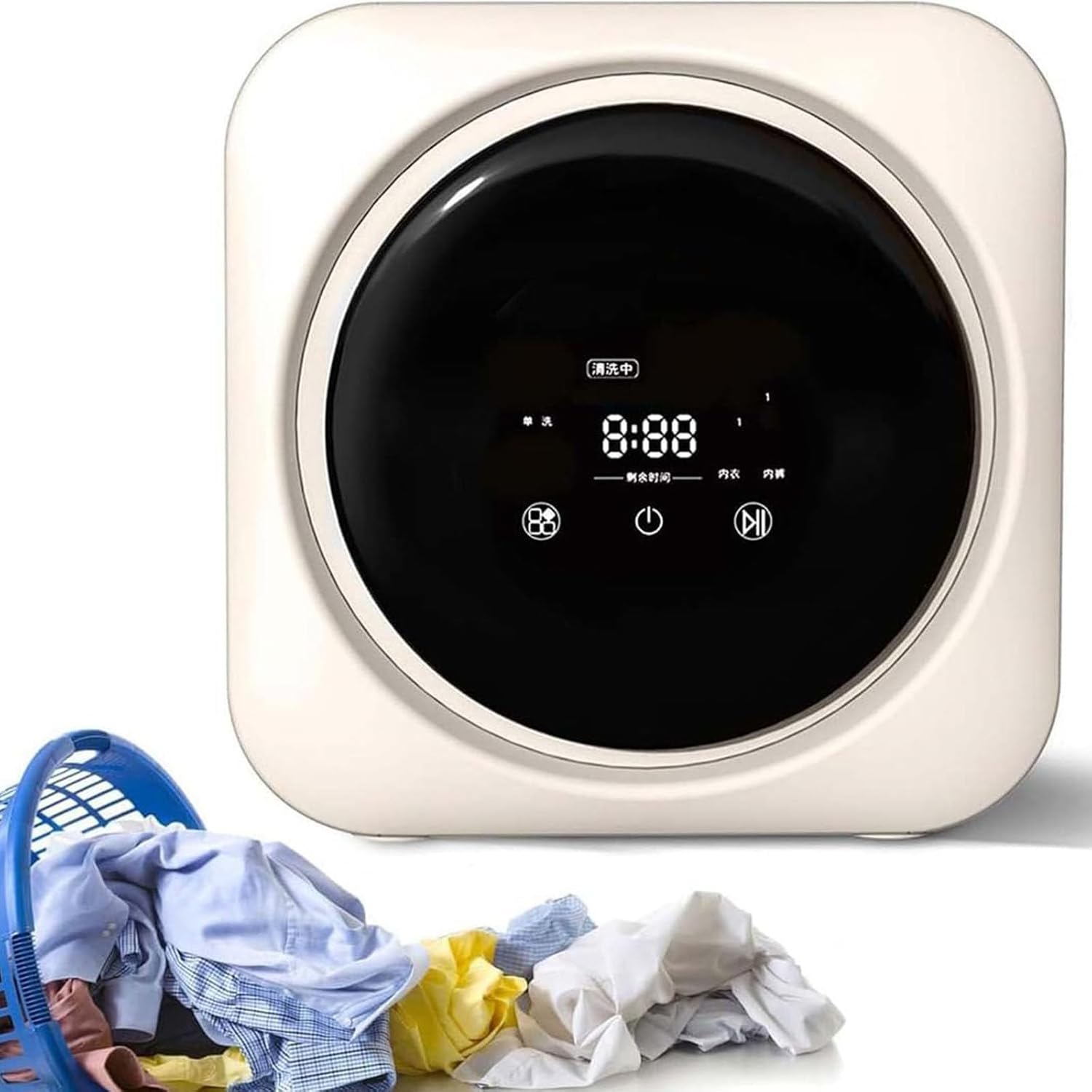 Fully Automatic Mini Washing Machine, Smart Drum Washer-dryer Wall-mounted/table-top Washing Machine, Suitable for Apartments and Small Spaces (Desktop)