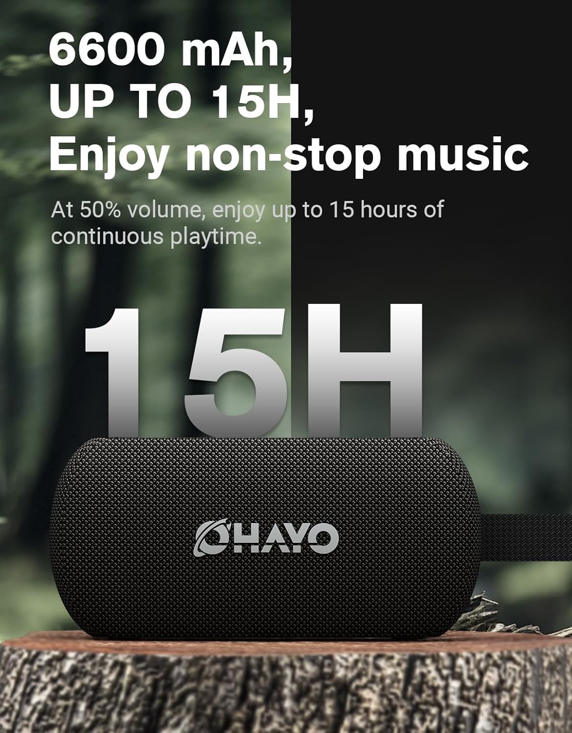 OHAYO 40W Wireless Portable Bluetooth Speaker with Lights, IPX7 Waterproof, Stereo Loud Sound, RGB Lights,TWS Pairing, AUX&TF-Card in, for Home/Party/Travel/Outdoor/Beach