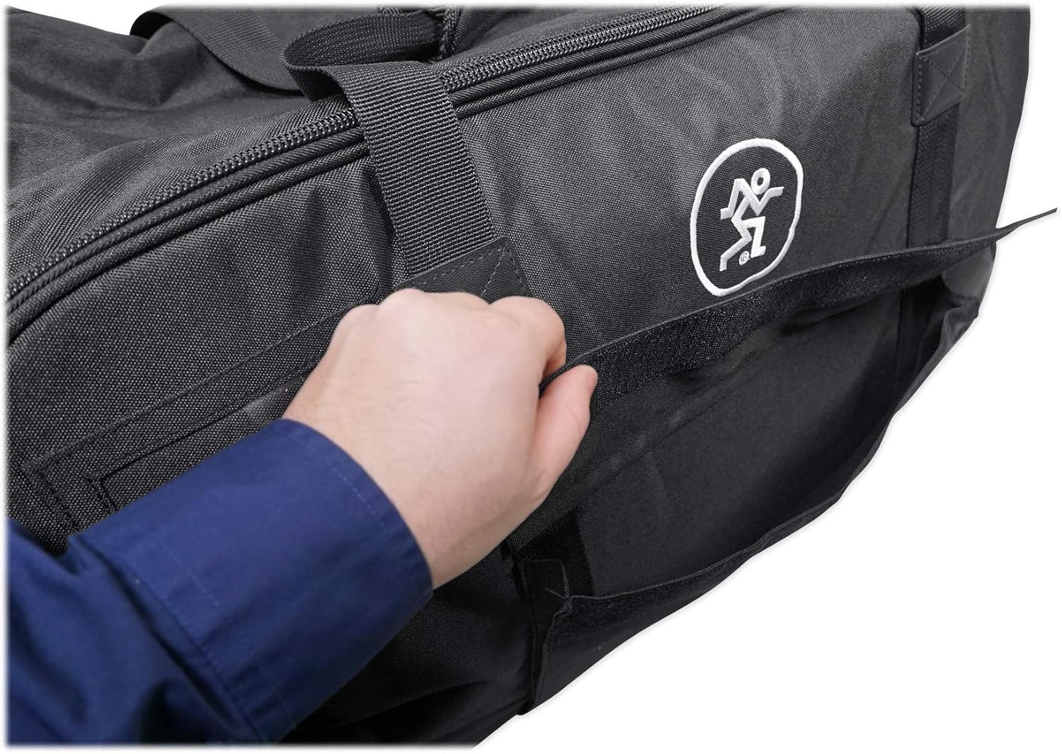 Rockville RCXFM20E-B 20 Foot Female to Male XLR Mic Cable Black 100% Copper Bundle with Mackie Water-Resistant Rolling Speaker Bag Carry Case for Thump12A & Thump12BST