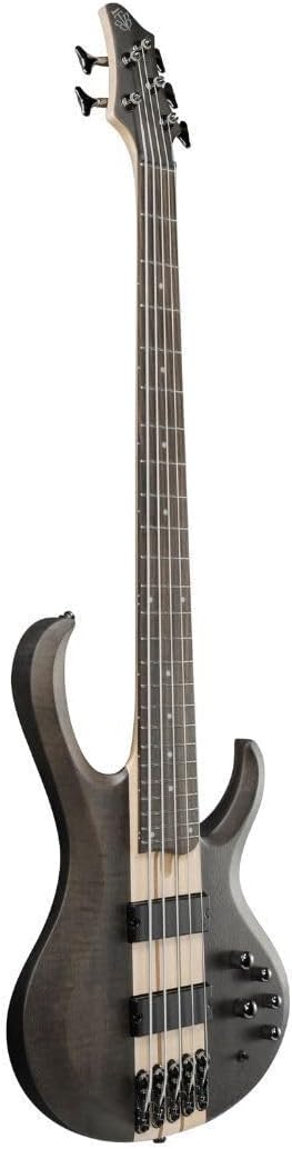 Ibanez BTB605 Standard 5-String Bass Guitar, Rosewood Fingerboard, Transparent Gray