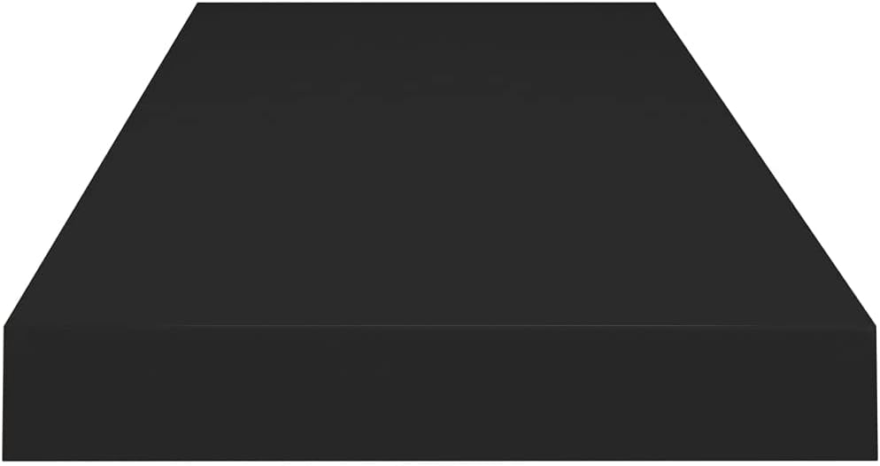 Modern Style Floating Shelves,Wall Storage Shelves,Wall Mounted Shelf Organizer Unit Display Shelf,for Living Room,Bedroom,Kitchen,Bathroom,Office,2 pcs Black 31.5