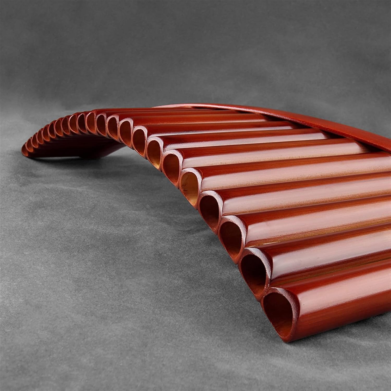KESHUO Hand Made 22 Pipes G Key Pan Flute Brown Bamboo Made Woodwind Musical Instrument Panpipes