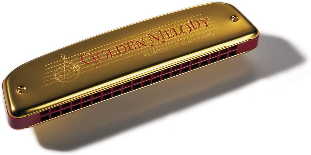 Hohner Accordions Hohner Harmonica 2416-C Golden Melody Tremolo Harmonica, Key of C, Gold