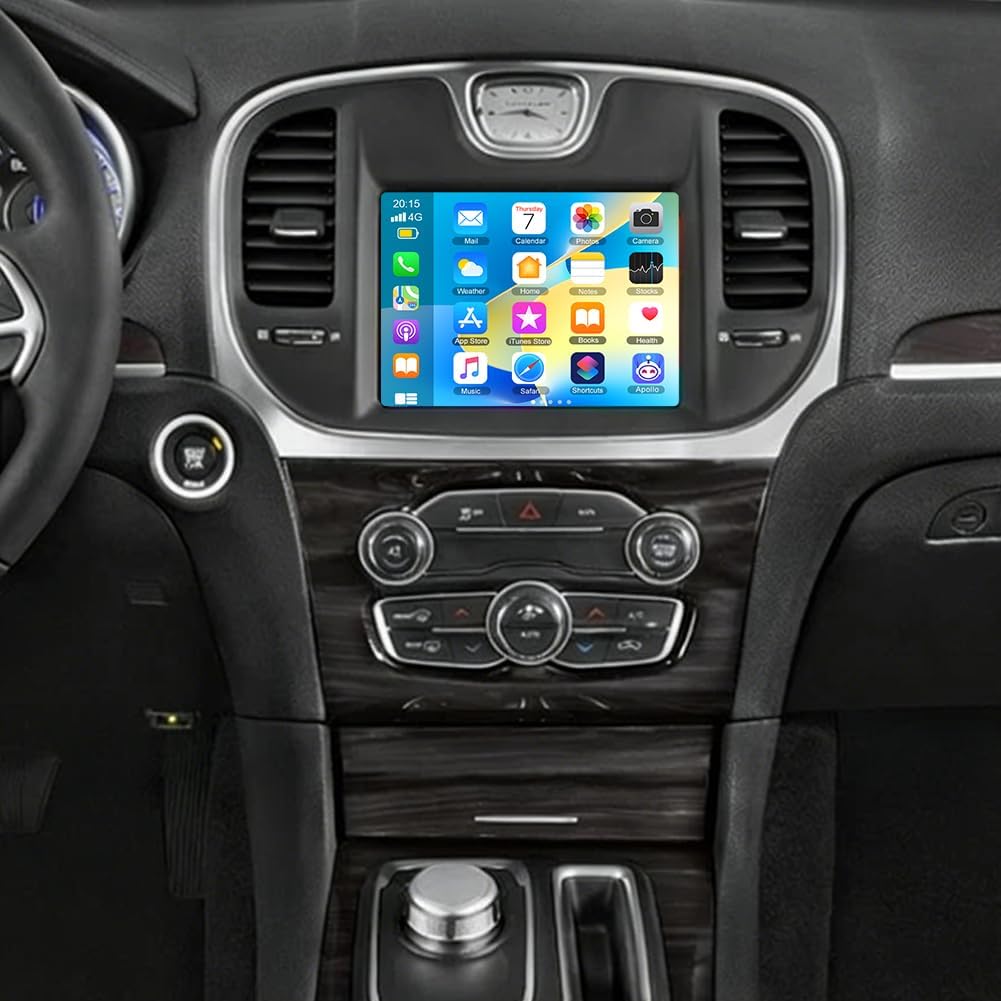 Android 14 Car Stereo for Dodge Challenger 2015-2023,8.4 Inch Double Din Car Radio with Carplay & Android Auto, in-Dash Navigation Radio with BT Mirror Link WiFi FM Radio & Backup Camera-2+32G