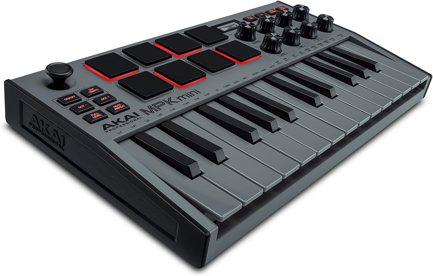 Akai Professional MPC Studio MIDI Controller Beat Maker & Professional MPK Mini MK3-25 Key USB MIDI Keyboard Controller With 8 Backlit Drum Pads, (Grey)