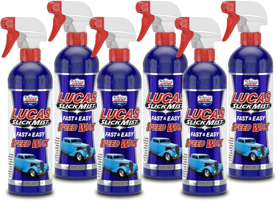 Spray Wax for Cars – 6 Pack (24 OZ Each) | Instant Shine Detailer for Paint, Chrome, and Plastic Surfaces