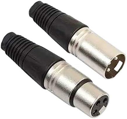 Davitu Electrical Equipments Supplies - 100PCS/lot 3 Pin XLR Male Plug Connector Microphone MIC Adapter XLR Cable Termininal Audio Wire Connector - (Color: 50 Male 50 Female)