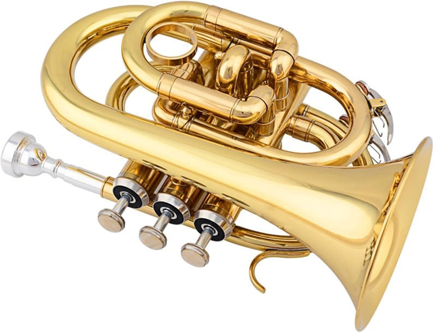Trumpets Beginner Brass Pocket Trumpet B Flat Professional Gold Lacquer Cornet Wind Instrument Trumpet Set