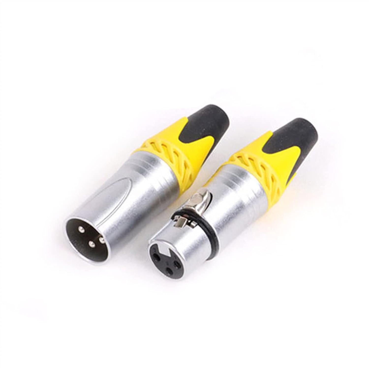 X L R Connector 3pin XLR Microphone M I C Male Plug Female Jack Adapter 6 Colors Available Cable Terminals Soldering 10Pcs (Color : 5xD1037-Yellow)