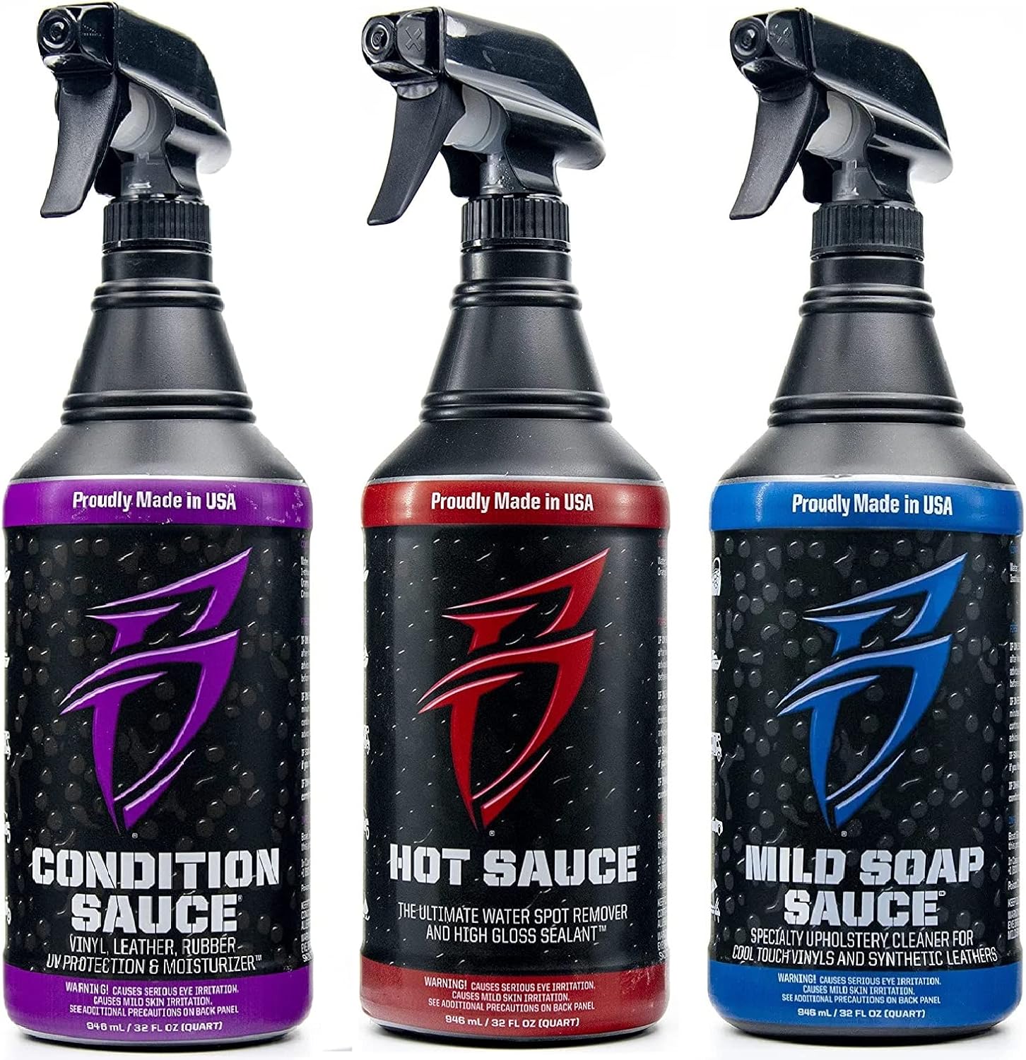 Boat Bling Premium Bundle - Hot Sauce, Mild Soap, and Condition Sauce - Three 32oz. Bottles