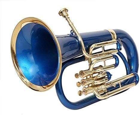 Brass Bb Euphonium 3 Valve - Blue Musical Instrument Gift