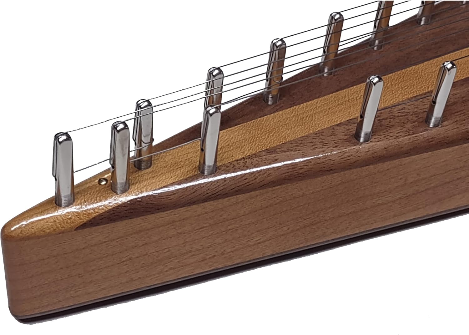 Bowed Psaltery Cherry with Black Walnut top and bottom, 30 strings with two bows