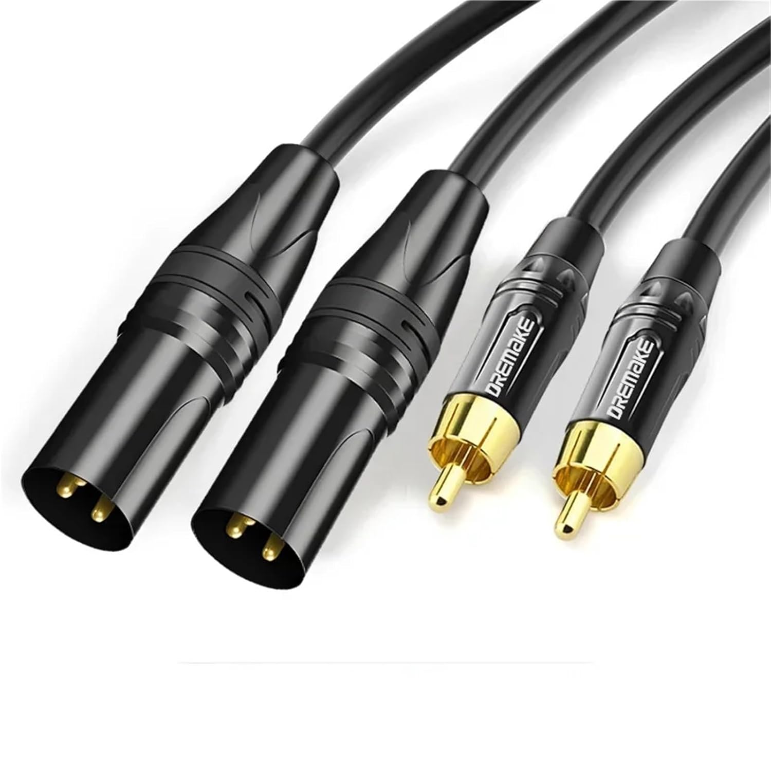 2RCA to 2XLR Cable Dual XLR Female to Dual RCA Male Audio Cable for Microphone Mixer Amplifier DVD Speaker Microphone(RCA to XLR Male,3M)