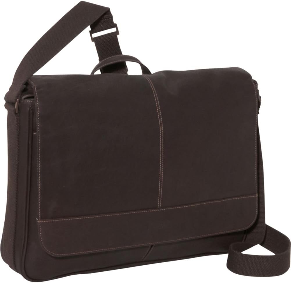 Kenneth Cole Reaction Come Bag Soon - Colombian Leather Laptop & iPad Messenger, Brown