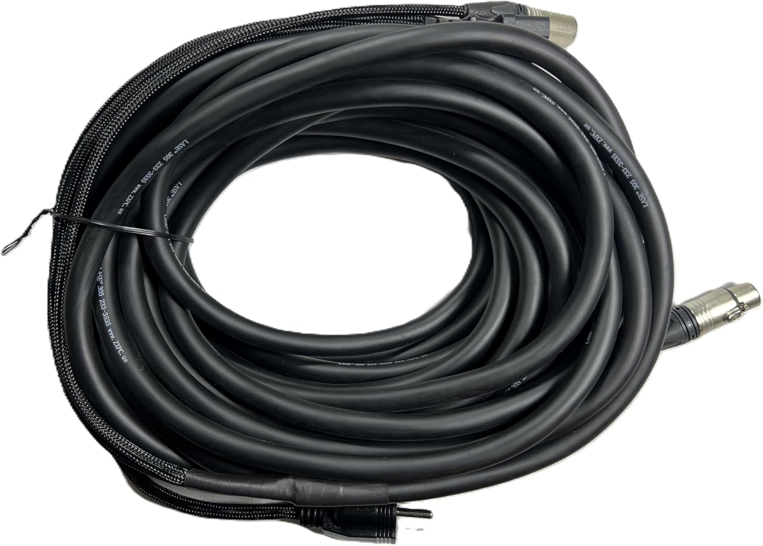 LASE 50 Ft Siamese Cable AC Power & XLR NEUTRIK Audio Cable for Power Speakers