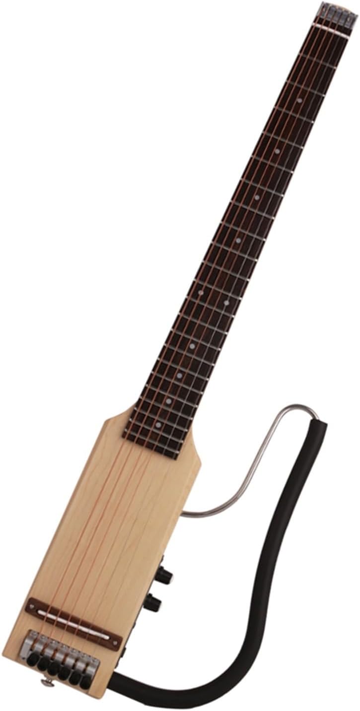 Full Scale Length Headless Silent Travel Electric Guitar Right/Left Hand Portable Foldable Guitar Professional Headless Guitar (Color : Right 01)