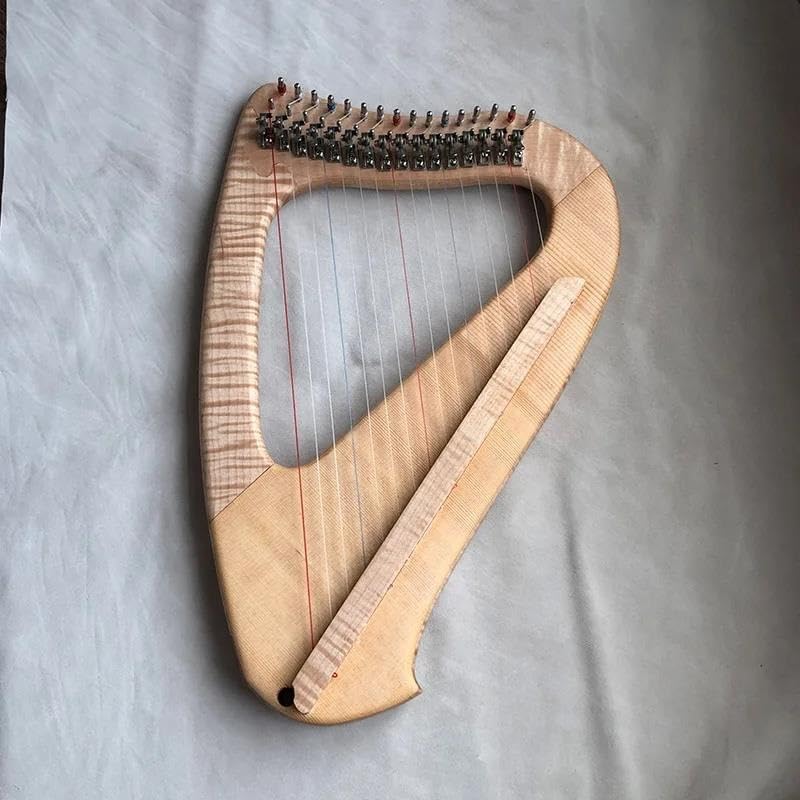 Lyre Harp Set 16 String Portable Wooden Small Harp Adult Beginner Stage Performance Practice Professional String Instrument Harp(Maple)