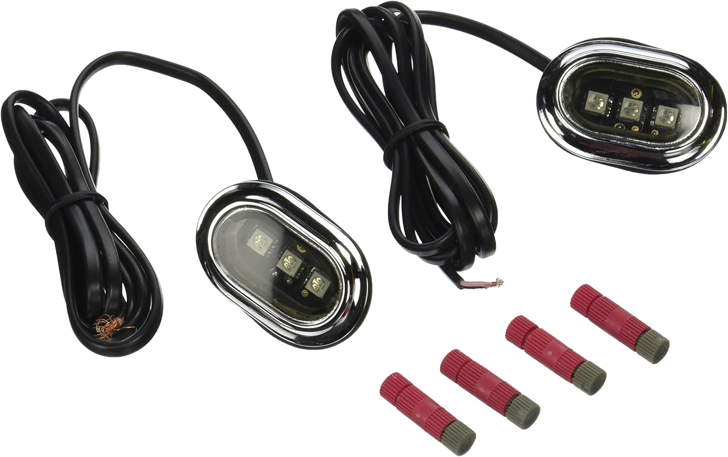 Custom Dynamics GEN-PLUGZ-S Antenna Hole Filler (Chrome Housing/Red/Smoke Plugz for all Harley-Davidson Street Glide and Road Glide Models)