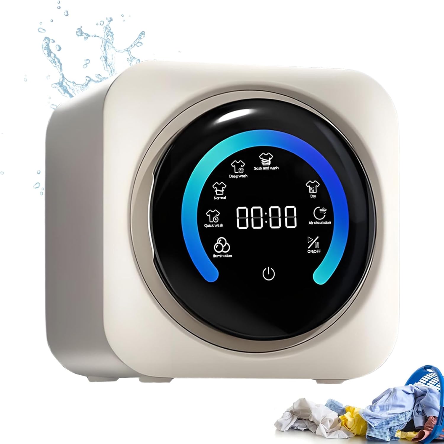 BANGBANGJI 2 in 1 Mini Portable Washer and Dryer Combo, 3.5L Wall Mounted Fully Automatic Front Drum Washing Machine, Front Drum Type for Small Clothes, Underwear, and Socks Desktop