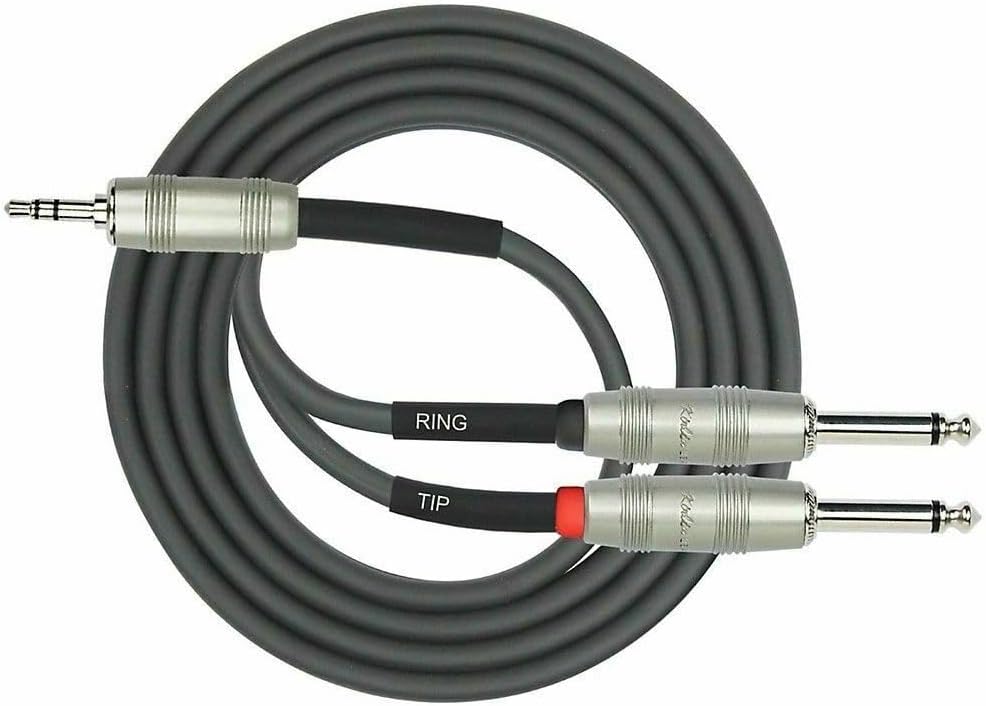 Adam Audio A44H Powered Two-Way Midfield Studio Monitor Bundle with FocusProAudio Microphone Cable and Stereo Breakout Cable (3 Items)