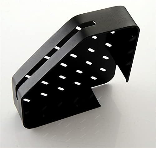 Shower Shelves Space Aluminum Black Bathroom Shelf, Shower Shelves Corner Storage, ​Wall Mounted Cosmetic Rack with Hook Bathing Accessories (Color : Black - 1 PC)
