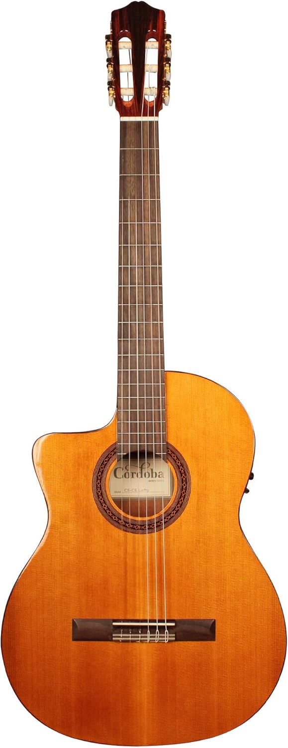 Cordoba C5-CE CD Lefty Cutaway Acoustic-Electric Nylon String Guitar, Iberia Series