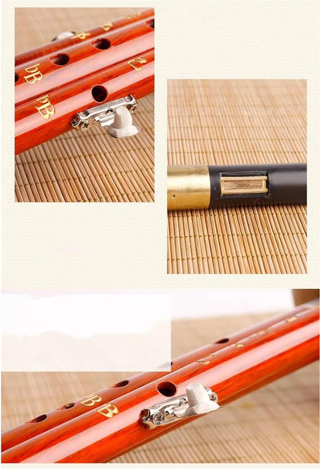 Hulusi flute, Professional Chinese Handmade Rosewood Hulusi Flute Double Tone C/Bb Gourd Flauta With Case