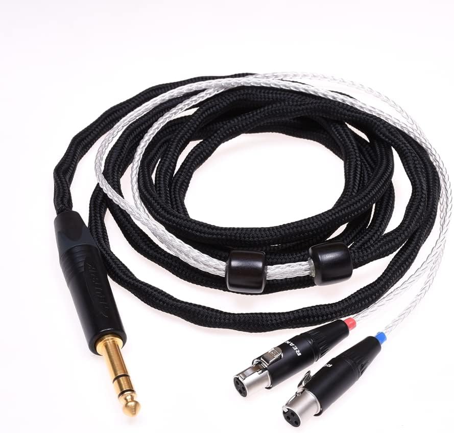 16 Cores Silver Plated Cable for Abyss ab-1266 Headphone (4ft, 4Pin XLR Balanced)