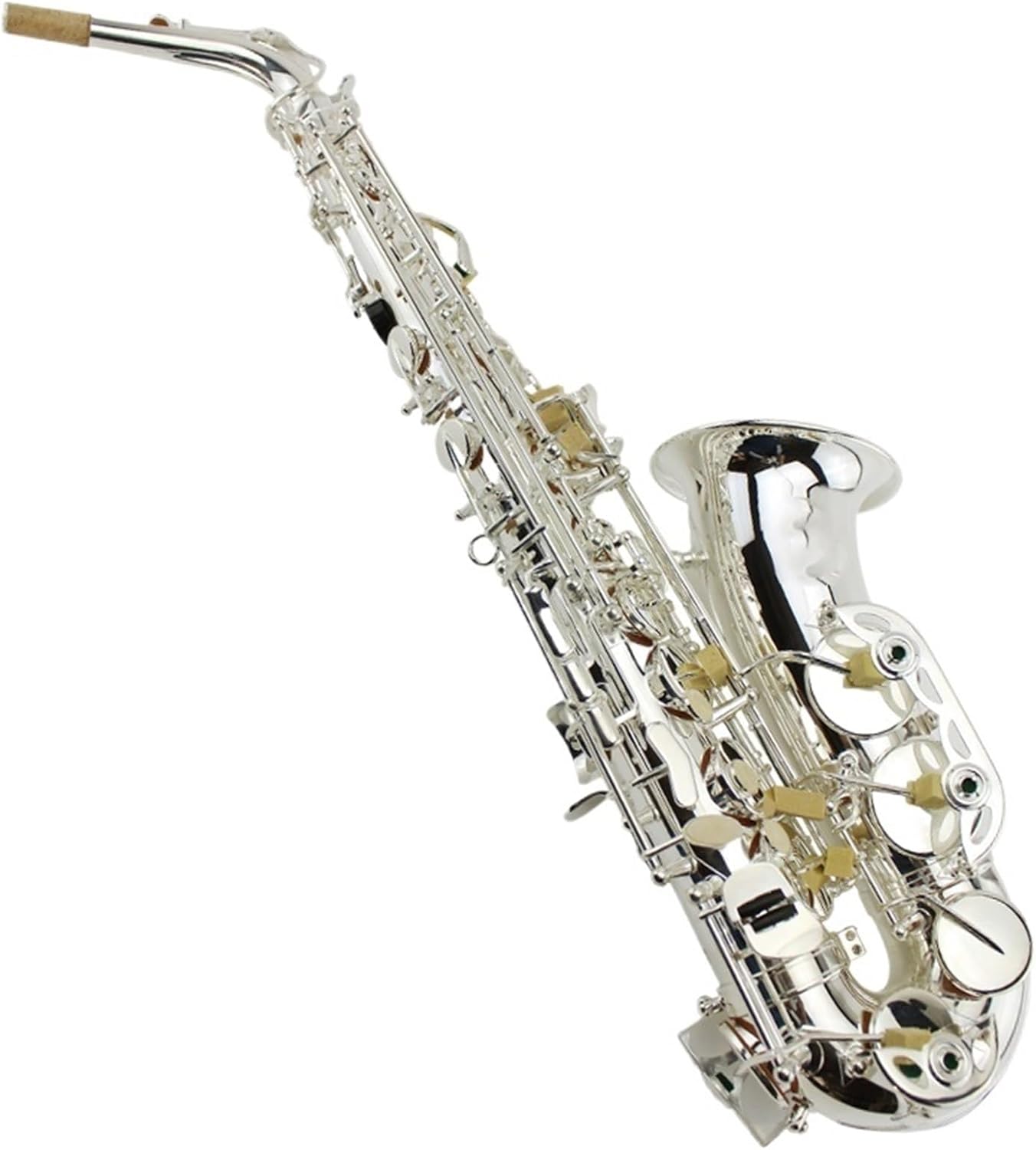 Silver-plated E-flat Alto Saxophone Wind Instrument For Beginners And Entry-level Professional Performance
