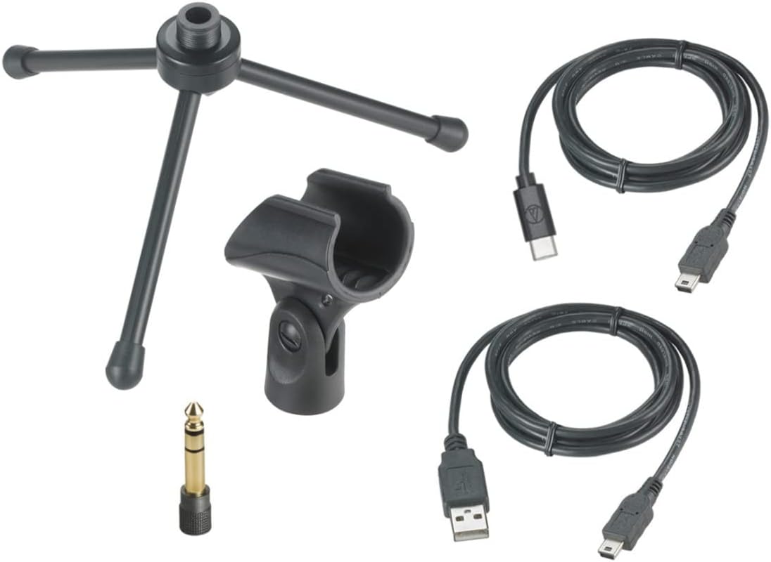 Audio-Technica AT-EDU25 Working and Learning from Home Pack with AT2005USB Cardioid Dynamic USB/XLR Microphone and ATH-M20x Headphones