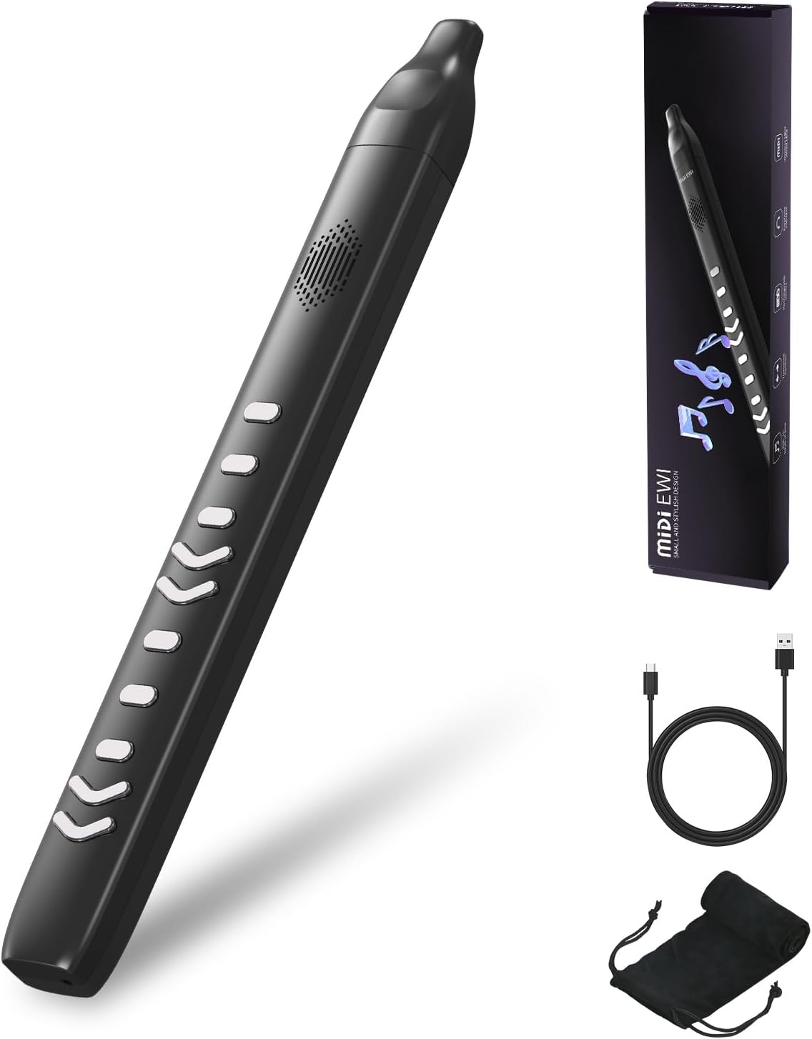 Upgraded Digital Wind Instrument, DF10 Portable Electric Wind Instrument Rechargeable, More Sensitive Key for Beginner and Adult